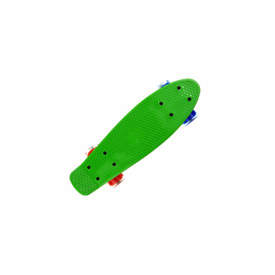 Mini Penny Board cu roti LED WORKER Pico 17 , Verde