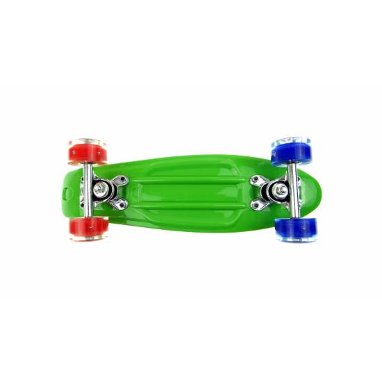 Mini Penny Board cu roti LED WORKER Pico 17 , Verde