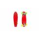 Mini Penny Board cu roti LED WORKER Pico 17 , Rosu