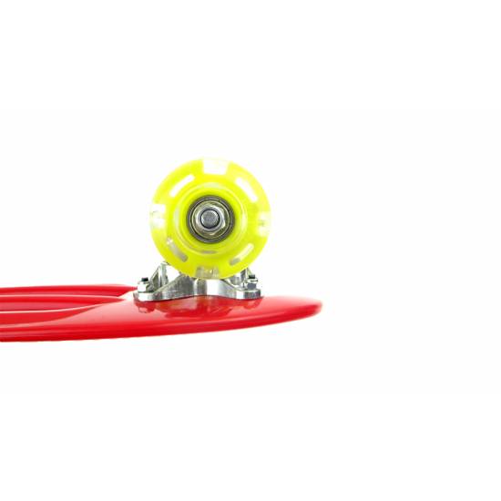 Mini Penny Board cu roti LED WORKER Pico 17 , Rosu