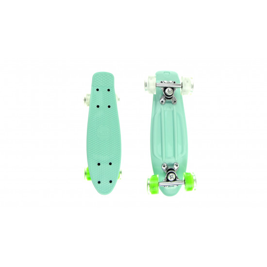 Mini Penny Board cu roti LED WORKER Pico 17 , Albastru