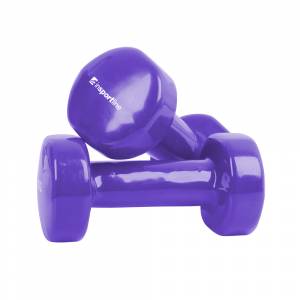 Gantera vinil inSPORTline set - 2 x 1 kg Gantera vinil inSPORTline set - 2 x 1 kg