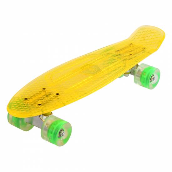 Penny Board Maronad Retro Transparent Light Wheels 22 Portocaliu