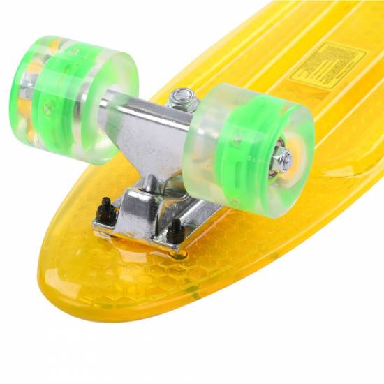 Penny Board Maronad Retro Transparent W/Light Up Wheels 22 Galben