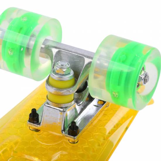 Penny Board Maronad Retro Transparent W/Light Up Wheels 22 Galben