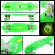 Penny Board Maronad Retro Transparent W/ Light Up Wheels, Verde