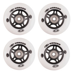 Set roti pentru role WORKER 80 mm cu rulmenti ABEC-7 chrome