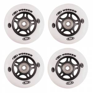 Set roti pentru role WORKER 80 mm cu rulmenti ABEC-7 chrome Set roti pentru role WORKER 80 mm cu rulmenti ABEC-7 chrome