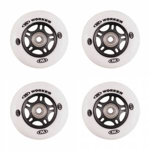 Set roti WORKER 64mm cu rulmenti ABEC-5 Chrome Set roti WORKER 64mm cu rulmenti ABEC-5 Chrome