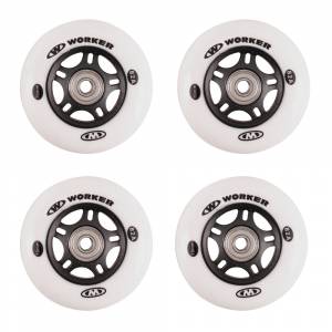 Set roti pentru role WORKER 70mm cu rulmenti ABEC-5 Chrome Set roti pentru role WORKER 70mm cu rulmenti ABEC-5 Chrome