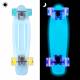 Penny Board Fosforescent WORKER Lumy 22, Albastru si roti colorat