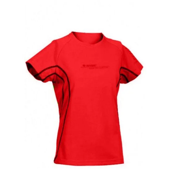 Tricou sport femei HI-TEC Cliona Wos, Rosu Tricou sport femei HI-TEC Cliona Wos, Rosu