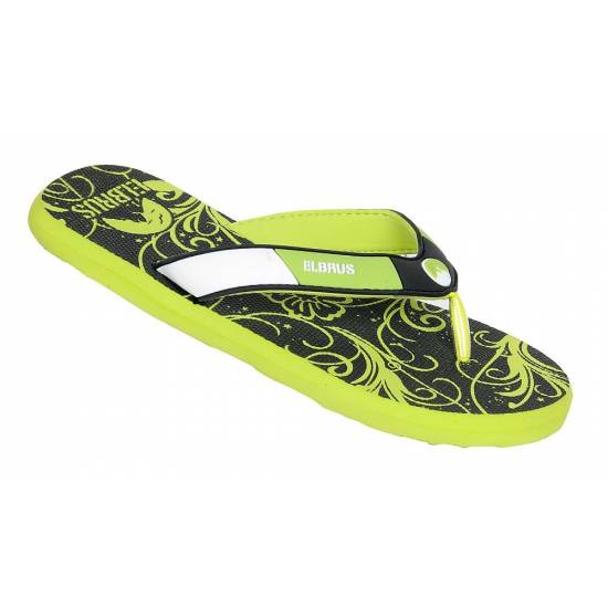 Papuci Flip-Flop ELBRUS Marina Wos, Negru / Lime Papuci Flip-Flop ELBRUS Marina Wos, Negru / Lime