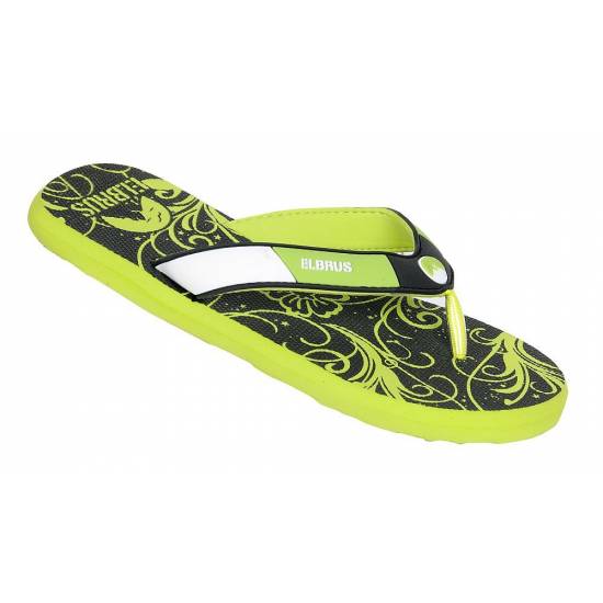 Papuci Flip-Flop ELBRUS Marina Wos, Negru / Lime