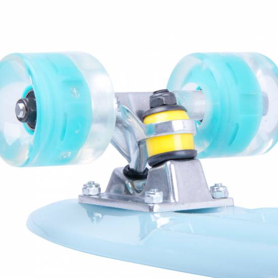 Penny Board Fosforescent WORKER Lumy 22, Albastru si roti colorat