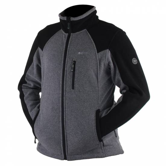 Jacheta polar HI-TEC Monar, Gri/Negru Jacheta polar HI-TEC Monar, Gri/Negru
