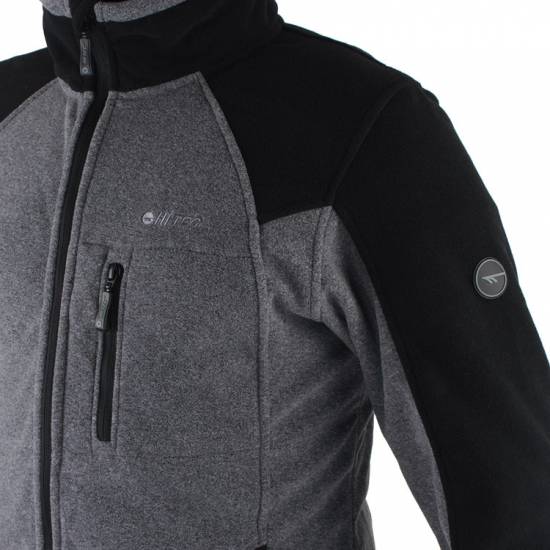 Jacheta polar HI-TEC Monar, Gri/Negru Jacheta polar HI-TEC Monar, Gri/Negru