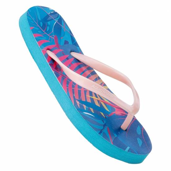 Papuci flip-flops pentru copii AQUAWAVE Padma JR, Albastru / Roz