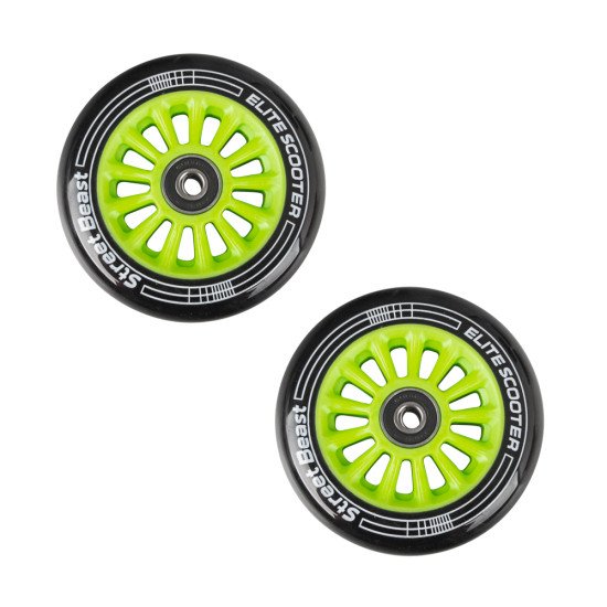 Roti de rezerva pentru trotineta freestyle STREET BEAST, Negru/Verde Roti de rezerva pentru trotineta freestyle STREET BEAST, Negru/Verde
