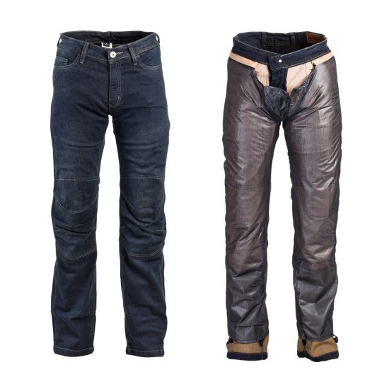 Pantaloni moto pentru barbati W-TEC Pawted, Albastru/Inchis Pantaloni moto pentru barbati W-TEC Pawted, Albastru/Inchis