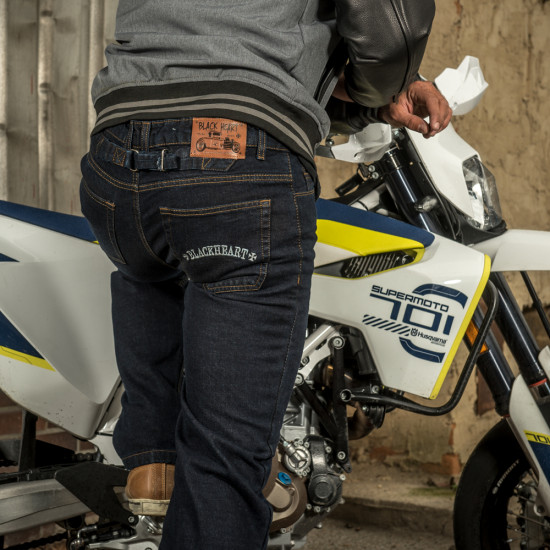 Blugi moto pentru barbati W-TEC Resoluto, Albastru