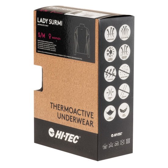 Bluza termo pentru femei HI-TEC Lady Surmi, Negru/Gri