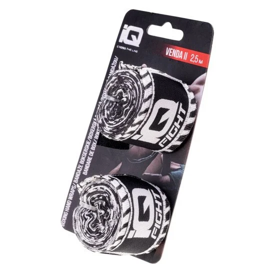 Bandaj de box pentru mâiniI IQ Venda II 2.5 white pattern Bandaj de box pentru mâiniI IQ Venda II 2.5 white pattern
