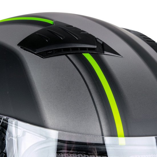 Casca moto W-TEC FS-805, Negru/Gri/Verde Casca moto W-TEC FS-805, Negru/Gri/Verde