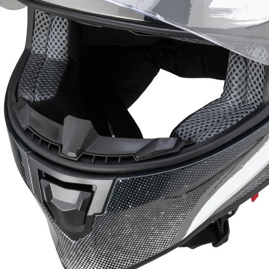 Casca moto W-TEC Integra Graphic - Negru/Alb