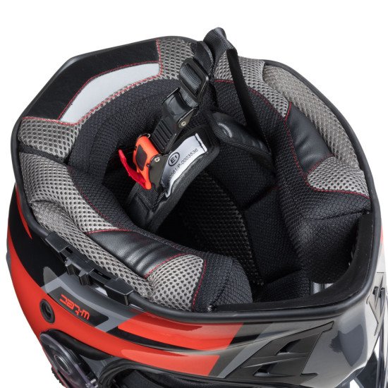 Casca moto W-TEC V331 PR Graphic, Rosu/Gri