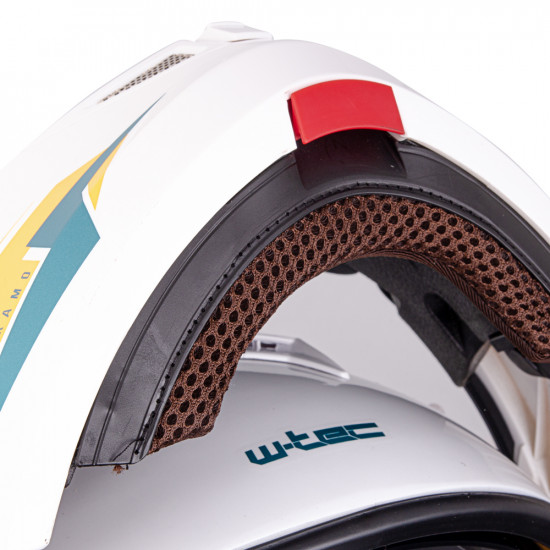 Casca moto W-TEC Vexamo PP Grafic cu Pinlock, Alb / grafica