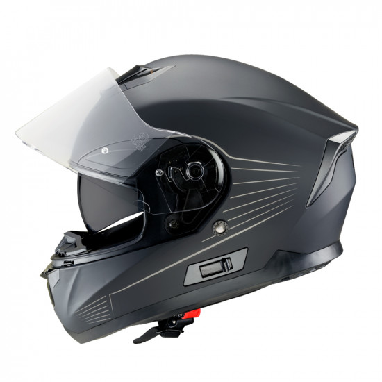 Casca moto W-TEC Yorkroad Solid, Negru/Gri-Mat