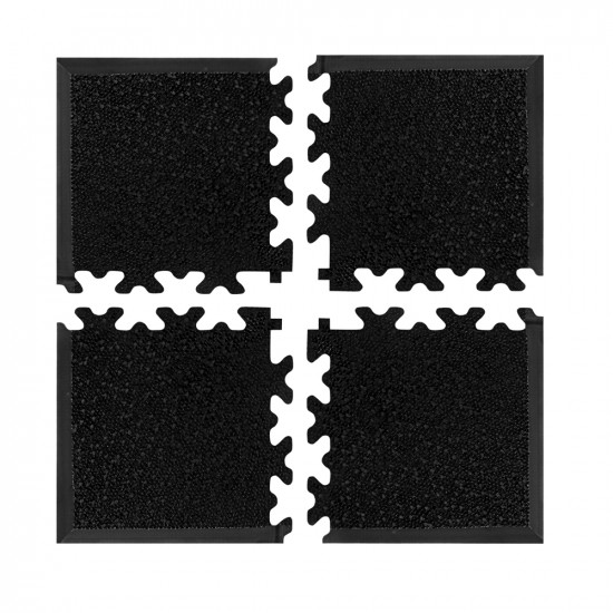 Set de piese de colt pentru podele modulare Simple, Negru
