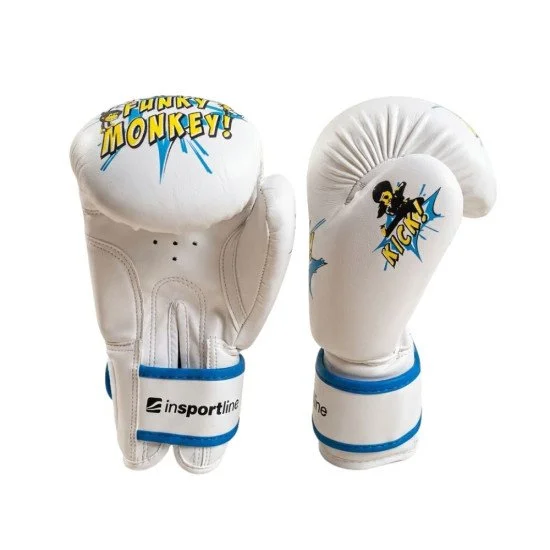 Mănuși de box copii inSPORTline Jabbino - Alb