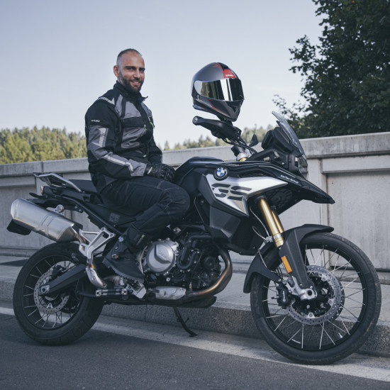 Geaca moto pentru barbati W-TEC Burdys Evo, Negru/Gri