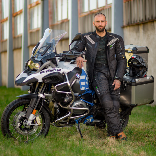 Geaca moto pentru barbati W-TEC Kamicer NF-2100, Negru/Rosu Geaca moto pentru barbati W-TEC Kamicer NF-2100, Negru/Rosu