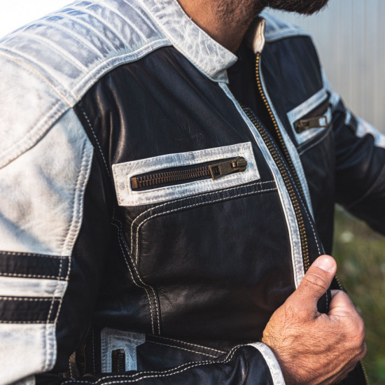Geaca moto din piele pentru barbati W-TEC Esbiker Geaca moto din piele pentru barbati W-TEC Esbiker
