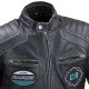 Geaca moto din piele pentru barbati W-TEC Losial, Negru Geaca moto din piele pentru barbati W-TEC Losial, Negru