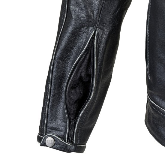 Geaca moto din piele pentru barbati W-TEC Losial, Negru Geaca moto din piele pentru barbati W-TEC Losial, Negru