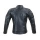 Geaca moto din piele pentru barbati W-TEC Losial, Negru Geaca moto din piele pentru barbati W-TEC Losial, Negru