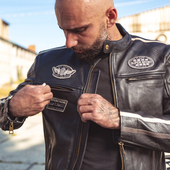 Geaca din piele pentru barbati Jacket W-TEC Makso