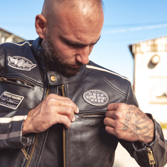 Geaca din piele pentru barbati Jacket W-TEC Makso