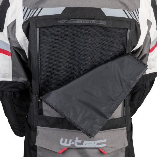 Geaca moto pentru turism W -TEC Excellenta, Gri