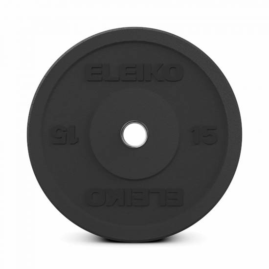 Disc greutate olimpic Eleiko XF Bumper - 15 kg Negru