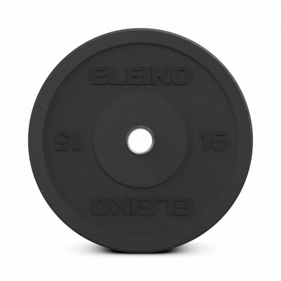 Disc greutate olimpic Eleiko XF Bumper - 15 kg Negru