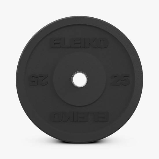Disc greutate olimpic Eleiko XF Bumper - 25 kg Negru