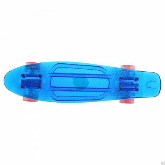 Penny Board Maronad Retro Transparent Light Up Wheels 22,Albastru Penny Board Maronad Retro Transparent Light Up Wheels 22,Albastru