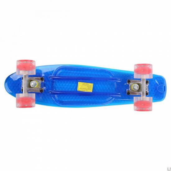 Penny Board Maronad Retro Transparent Light Up Wheels 22,Albastru Penny Board Maronad Retro Transparent Light Up Wheels 22,Albastru
