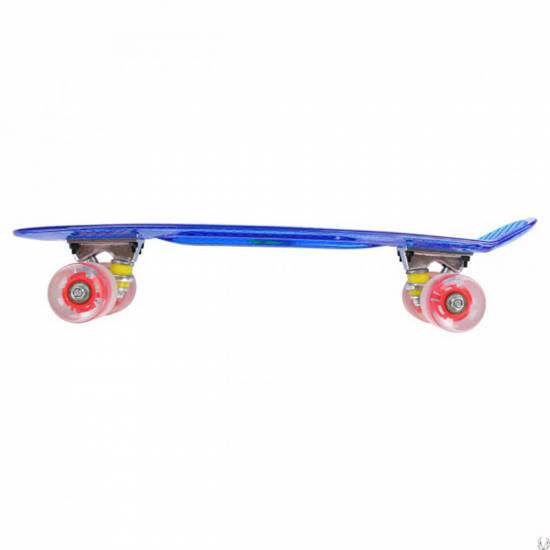 Penny Board Maronad Retro Transparent Light Up Wheels 22,Albastru Penny Board Maronad Retro Transparent Light Up Wheels 22,Albastru