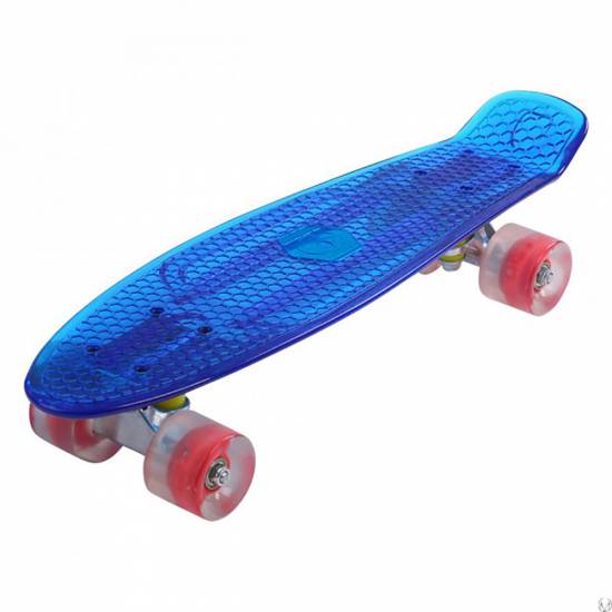 Penny Board Maronad Retro Transparent Light Up Wheels 22,Albastru Penny Board Maronad Retro Transparent Light Up Wheels 22,Albastru